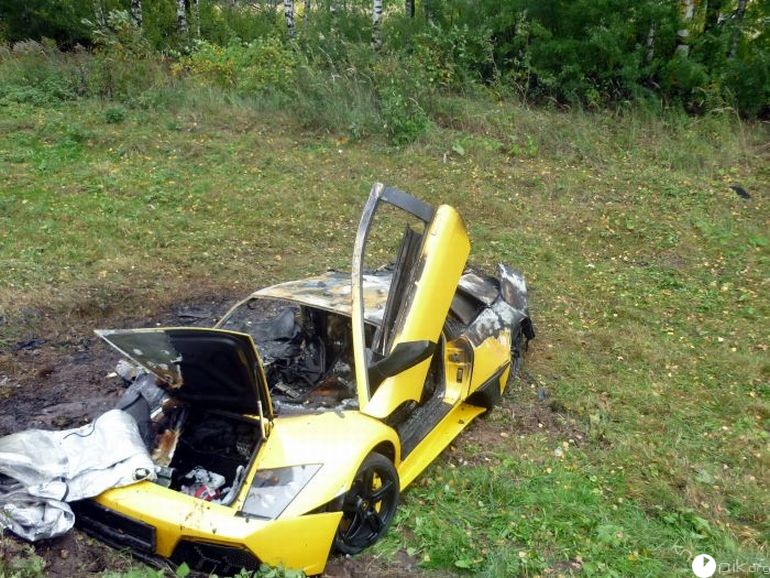 Авария Lamborghini и Chevrolet